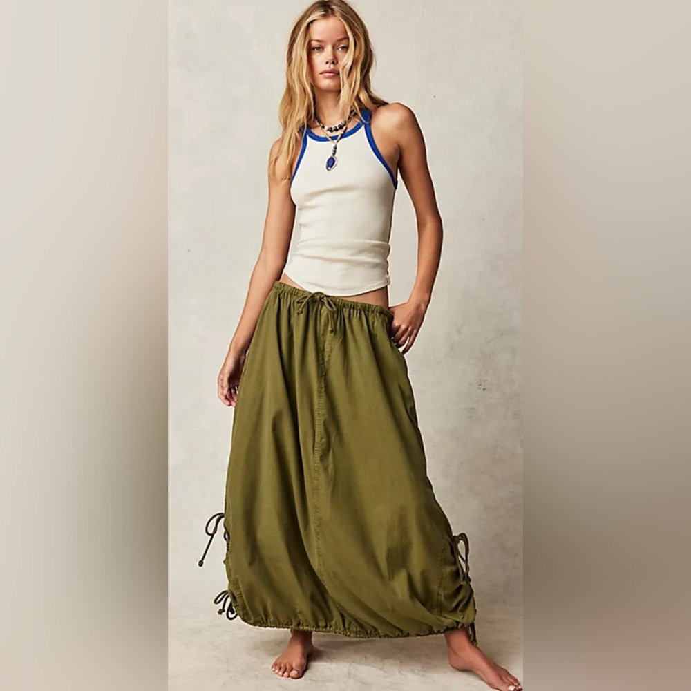 Free People Picture Perfect Parachute Skirt, Avocado Tree